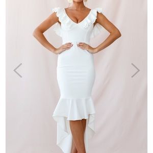 Bridal wedding bachelorette white dress